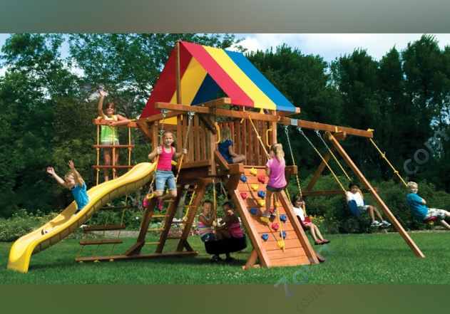 Детская игровая площадка Rainbow Play Systems Американ Кастл II Тент (American Castle Package II RYB) Детская игровая площадка Rainbow Play Systems Американ Кастл II Тент (American Castle Package II RYB)