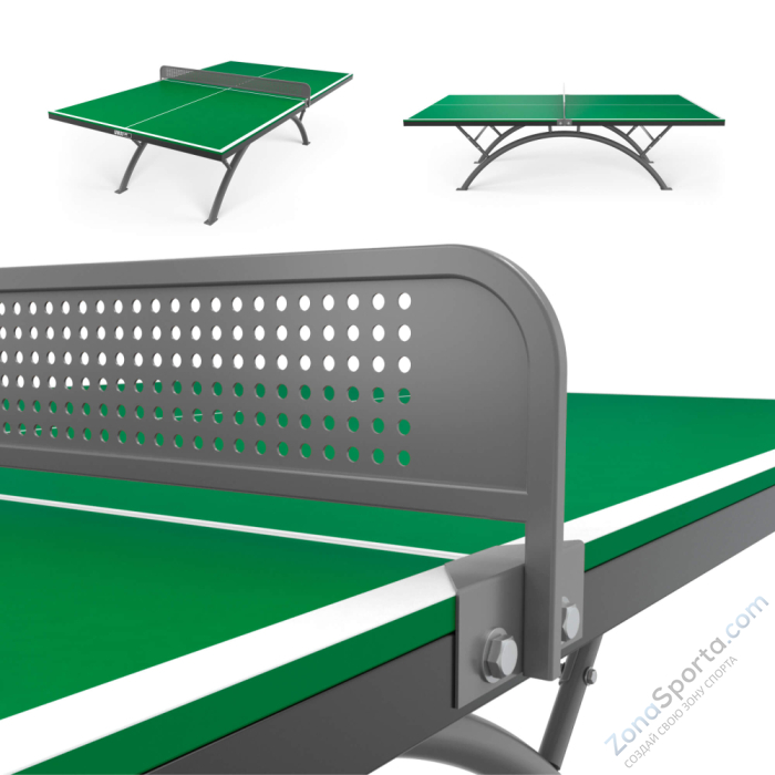 Антивандальный теннисный стол Unix Line 14 mm SMC (Green/Grey)