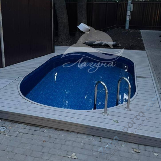 Бассейн Лагуна ТМ244 овальный вкапываемый 4 х 2 х 1,25 м