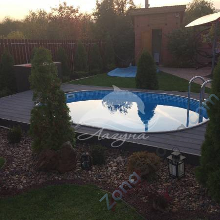 Бассейн Лагуна ТМ248 овальный вкапываемый 6,4 х 3,05 х 1,25 м