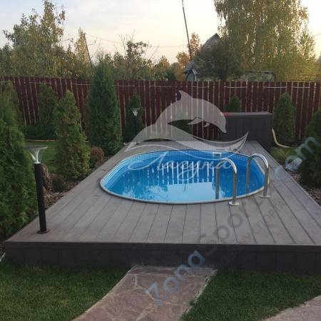 Бассейн Лагуна ТМ248 овальный вкапываемый 6,4 х 3,05 х 1,25 м