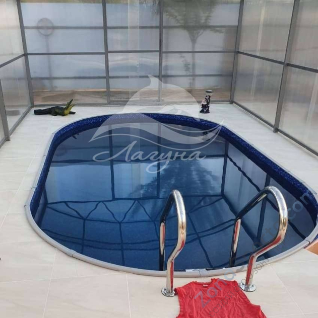 Бассейн Лагуна ТМ567 овальный вкапываемый 4,5 х 2,5 х 1,25 м