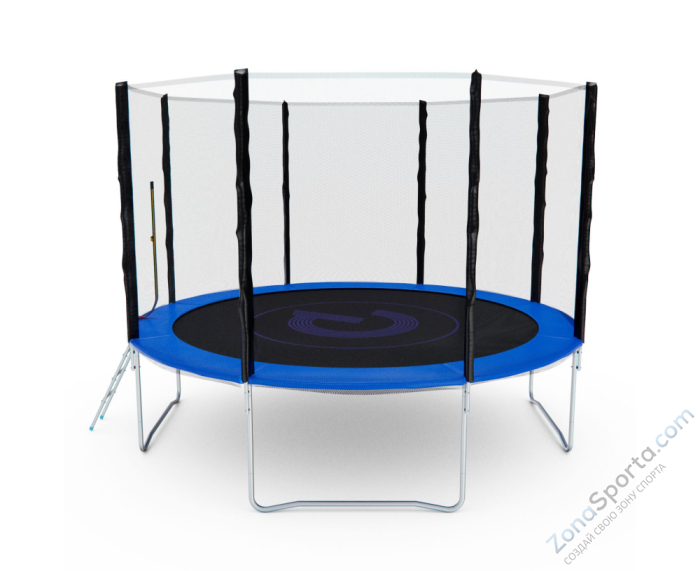 Батут с сеткой DFC Pelpo 12ft с лестницей, Blue