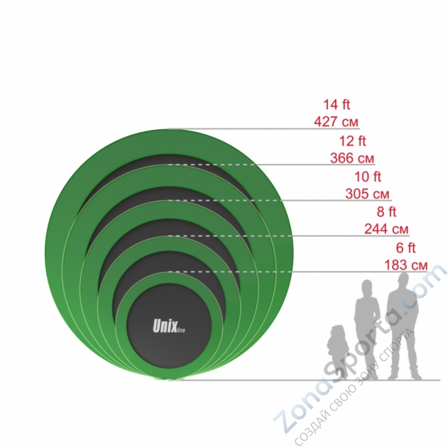 Батут Unix line 6 ft outside (Green) Батут Unix line 6 ft outside (Green)