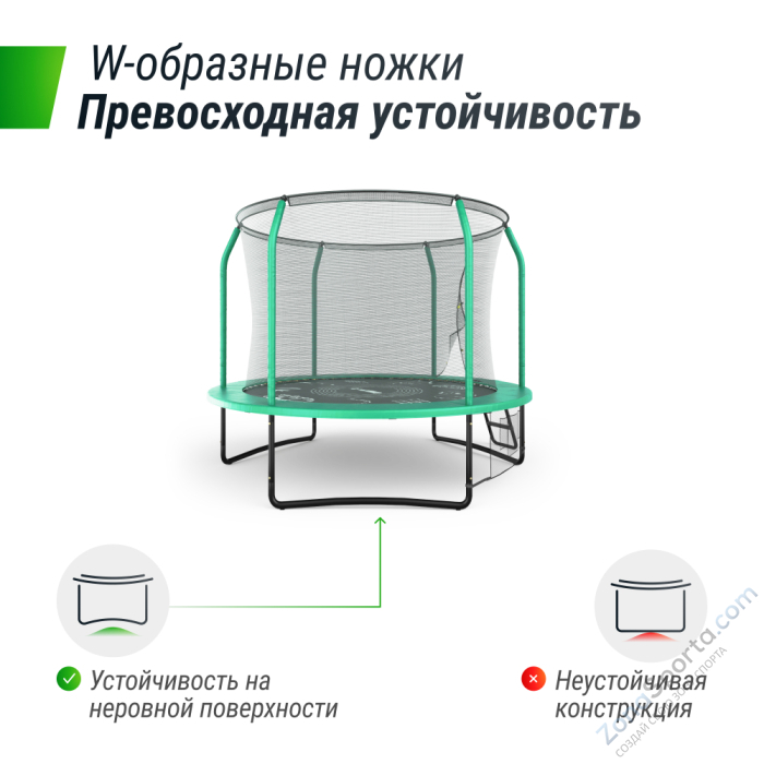 Батут UNIX line Supreme Game 8 ft (green) TRUSUG8GR