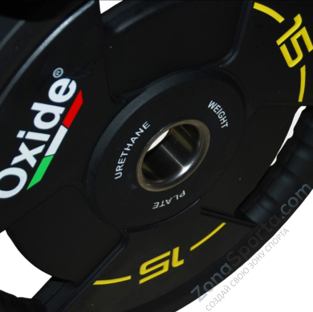 Черный олимпийский полиуретановый диск Oxide OWP02 15 кг