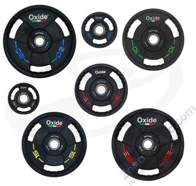 Черный олимпийский полиуретановый диск Oxide OWP02 2.5 кг