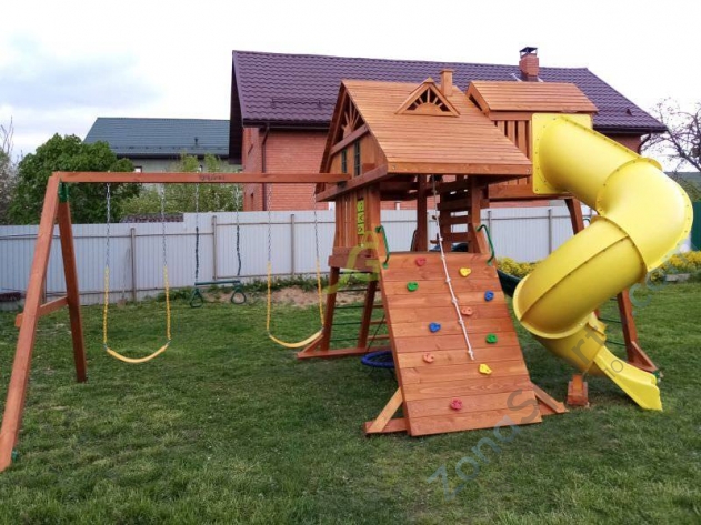 Деревянная детская площадка для дачи Igragrad Крепость Фани Deluxe 2