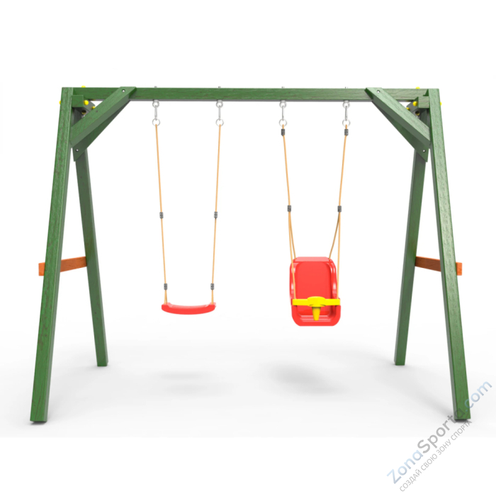 Деревянные качели Пикник 2 Вега (качели для малышей качели долька)