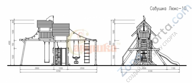 Детская площадка Савушка Люкс 10