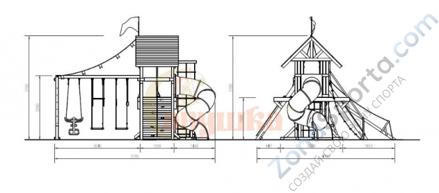Детская площадка Савушка Люкс 13