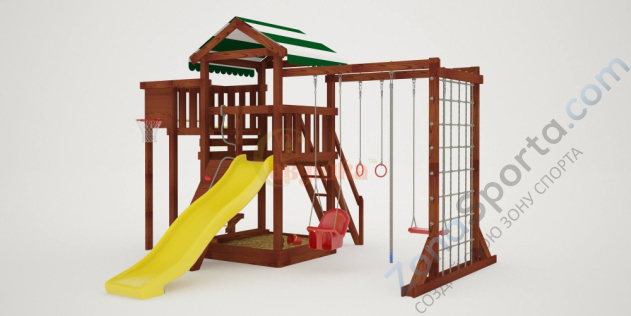 Детская площадка Савушка Мастер 4 (Махагон) 4 сезона