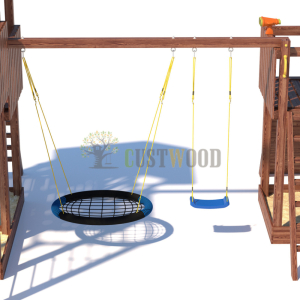 Детская деревянная игровая площадка для улицы дачи CustWood Active 10