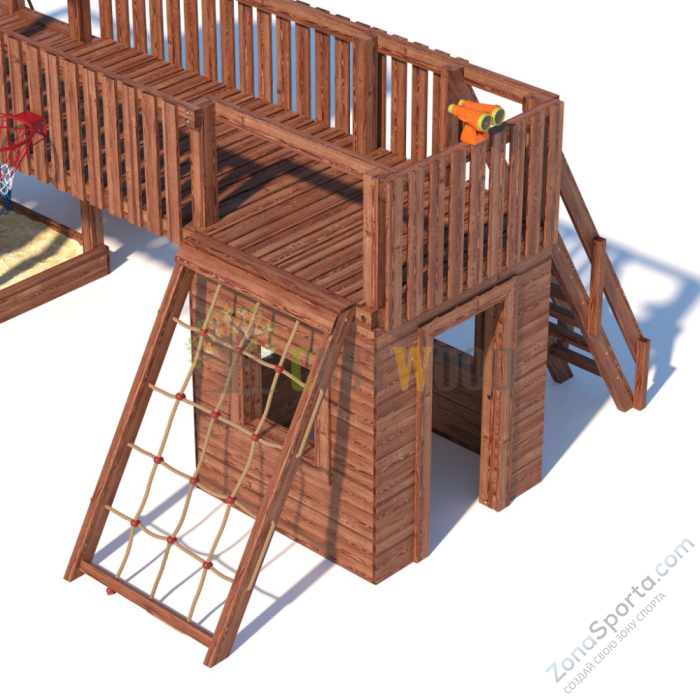 Детская деревянная игровая площадка для улицы дачи CustWood Active 12