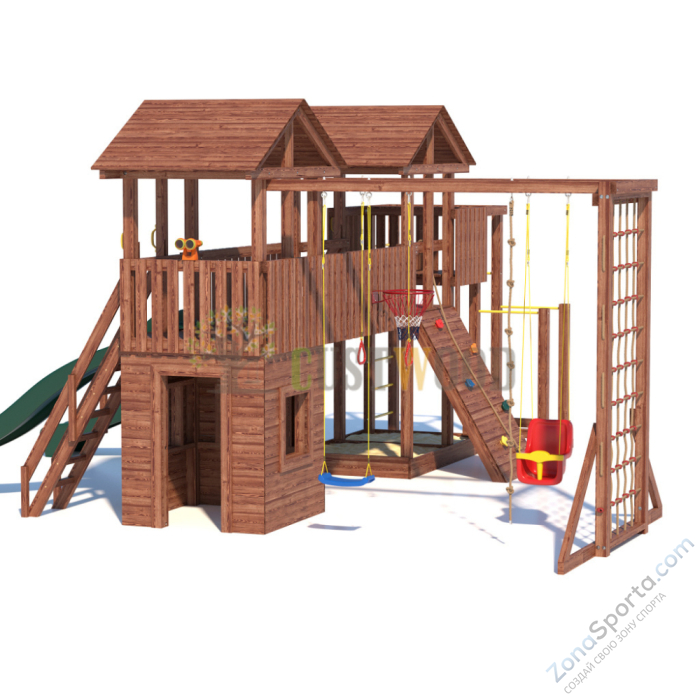 Детская деревянная игровая площадка для улицы дачи CustWood Active 13