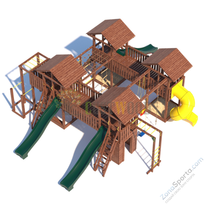 Детская деревянная игровая площадка для улицы дачи CustWood Active 16