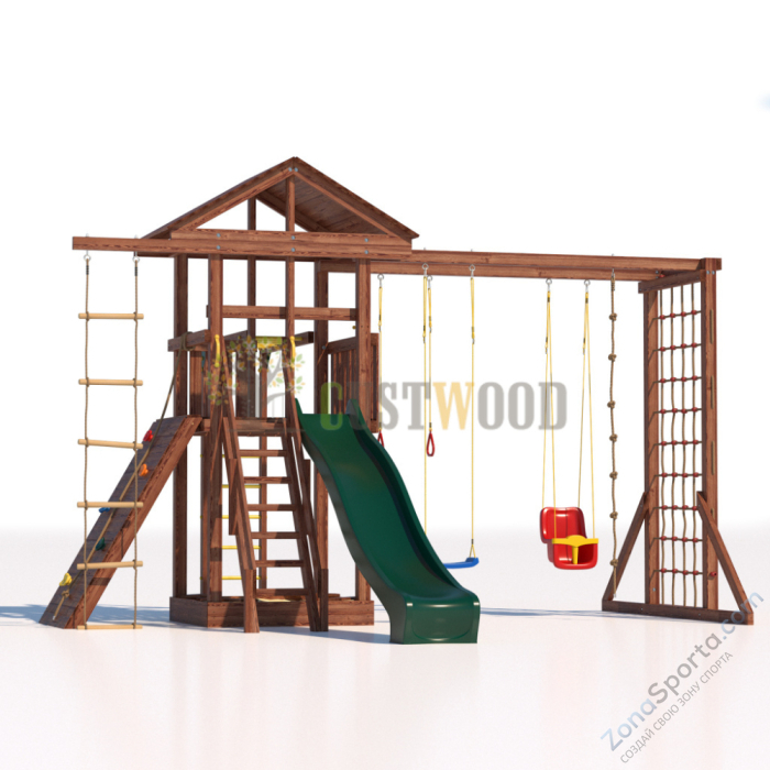 Детская деревянная игровая площадка для улицы дачи CustWood Active 3