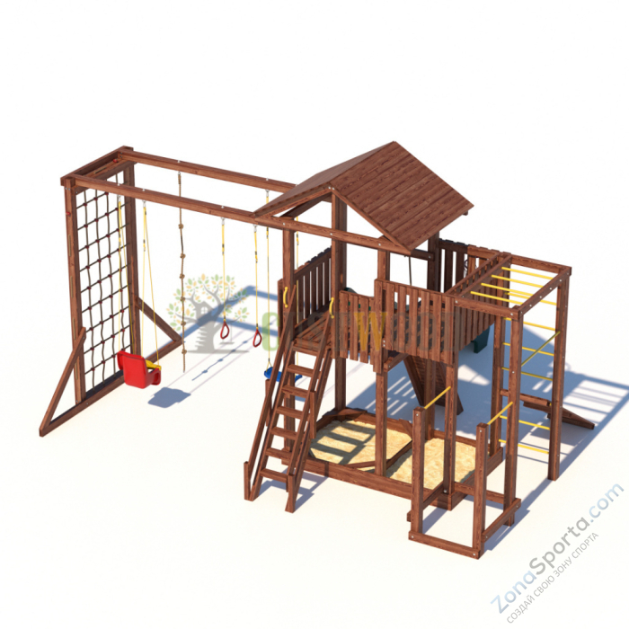 Детская деревянная игровая площадка для улицы дачи CustWood Active 4