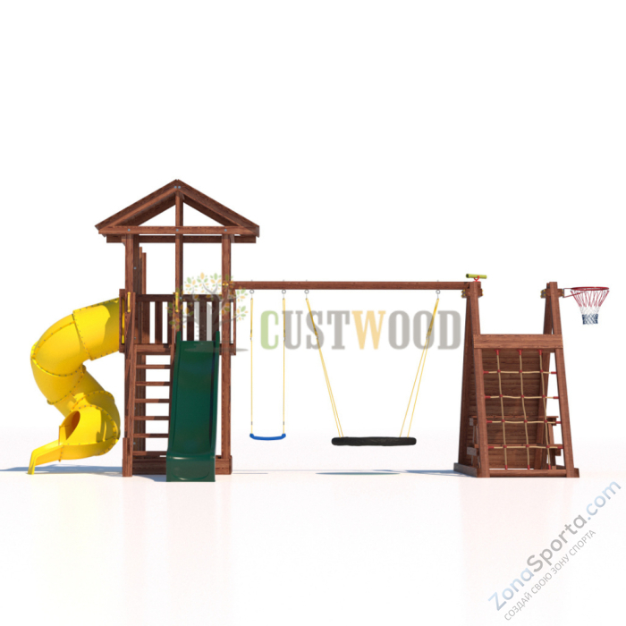 Детская деревянная игровая площадка для улицы дачи CustWood Active 7