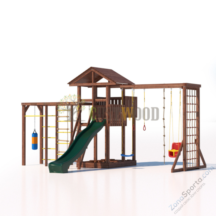 Детская деревянная игровая площадка для улицы дачи CustWood Active 9