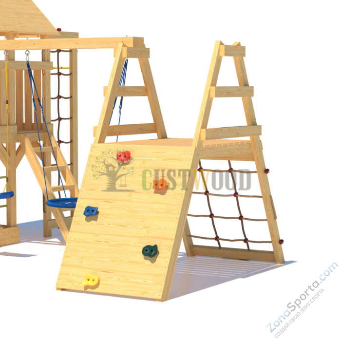 Детская деревянная игровая площадка для улицы дачи CustWood Scout S12