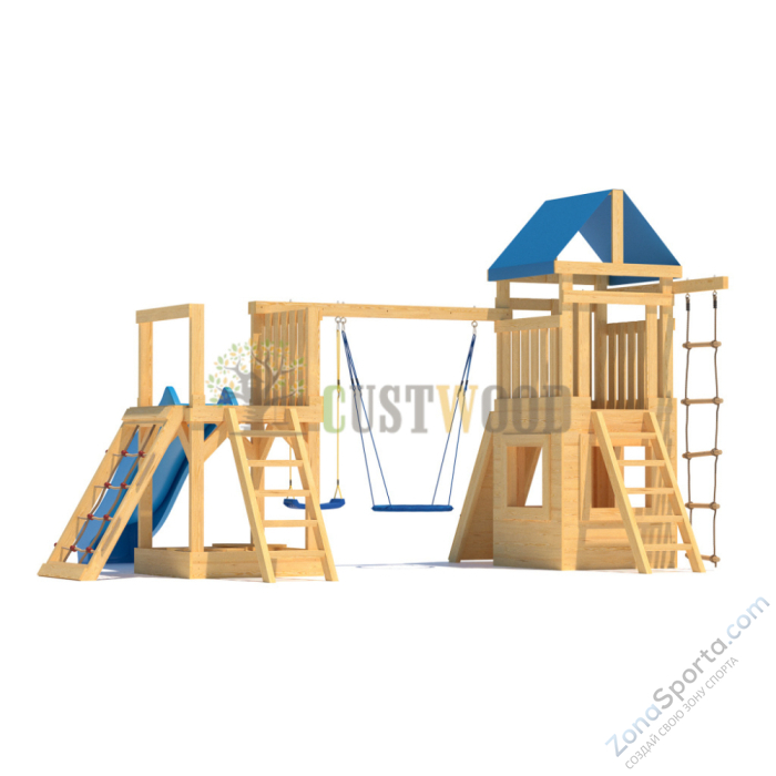 Детская деревянная игровая площадка для улицы дачи CustWood Scout S9