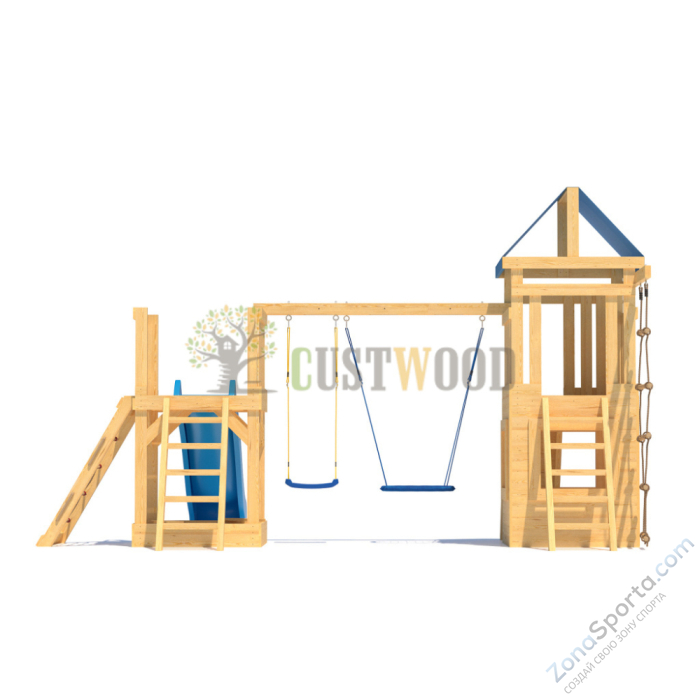 Детская деревянная игровая площадка для улицы дачи CustWood Scout S9