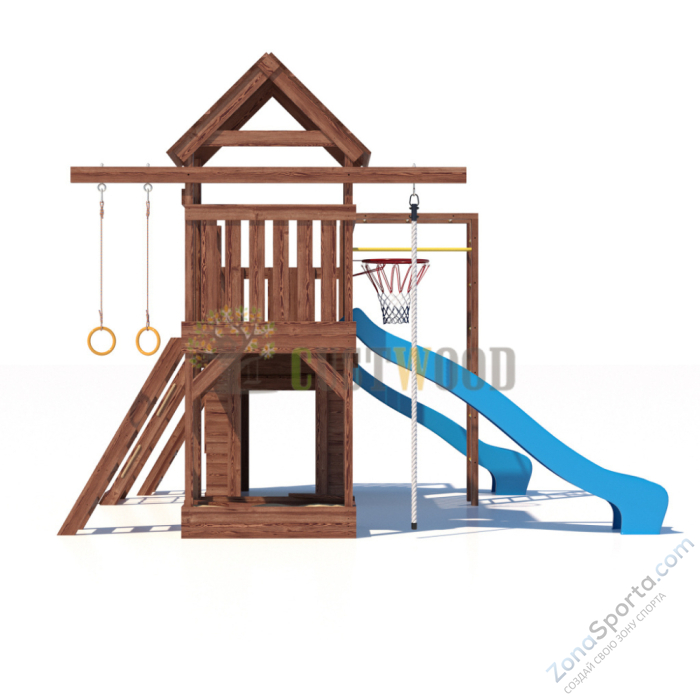 Детская деревянная игровая площадка для улицы дачи CustWood Scout SC11