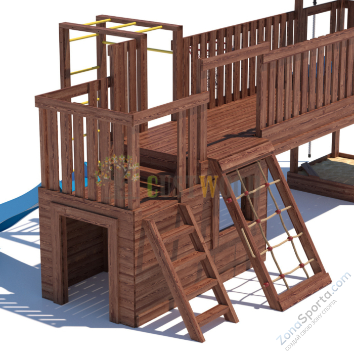 Детская деревянная игровая площадка для улицы дачи CustWood Scout SC11