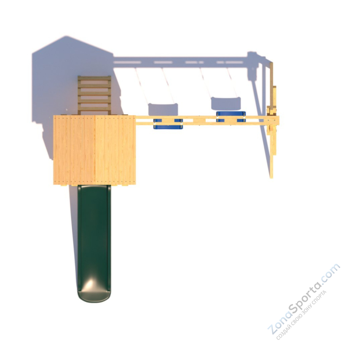 Детская площадка CustWood Junior J1 с деревянной крышей