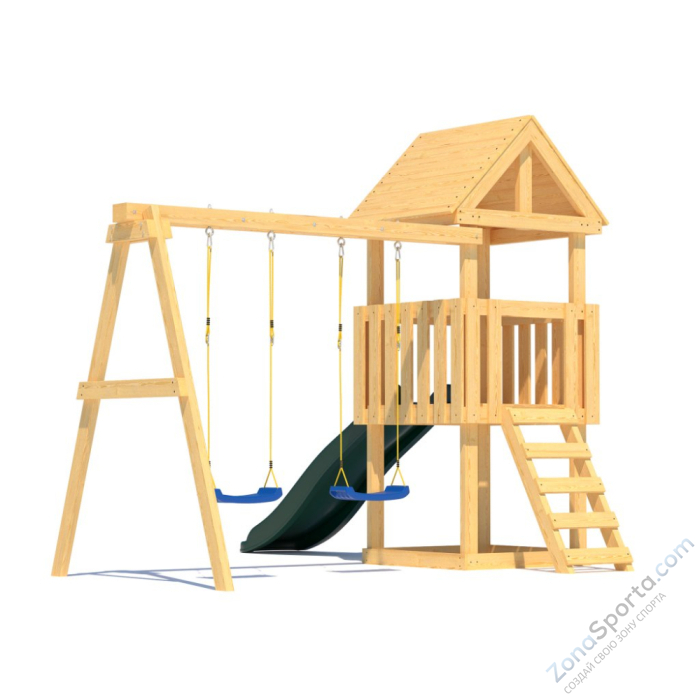 Детская площадка CustWood Junior J1 с деревянной крышей