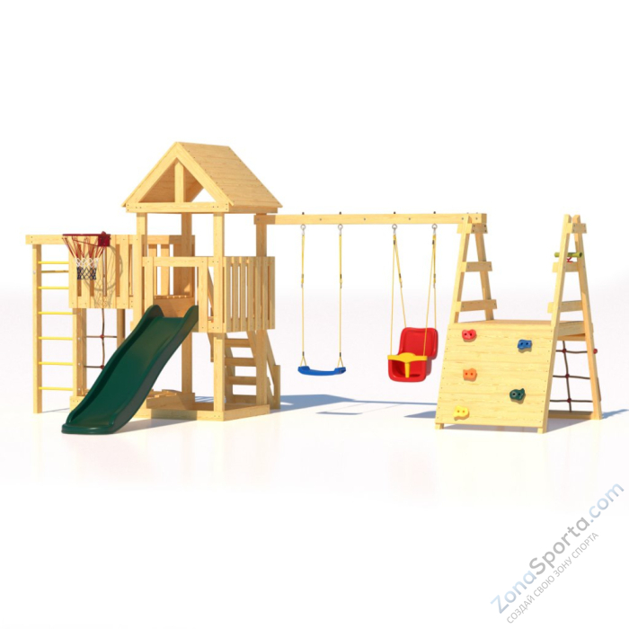 Детская площадка CustWood Junior J15 с деревянной крышей