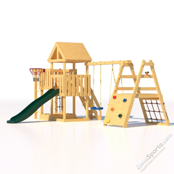 Детская площадка CustWood Junior J15 с деревянной крышей