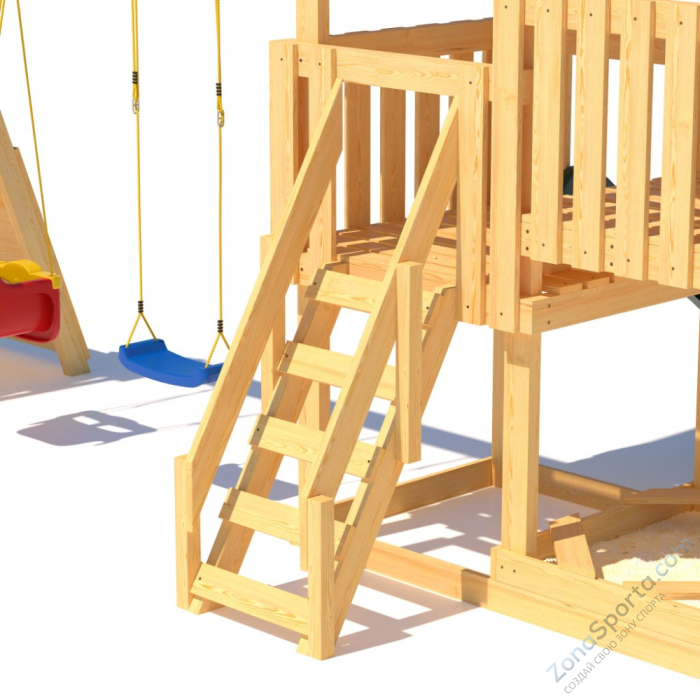 Детская площадка CustWood Junior J15 с деревянной крышей