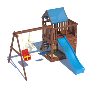 Детская деревянная игровая площадка для улицы дачи CustWood Scout SC3