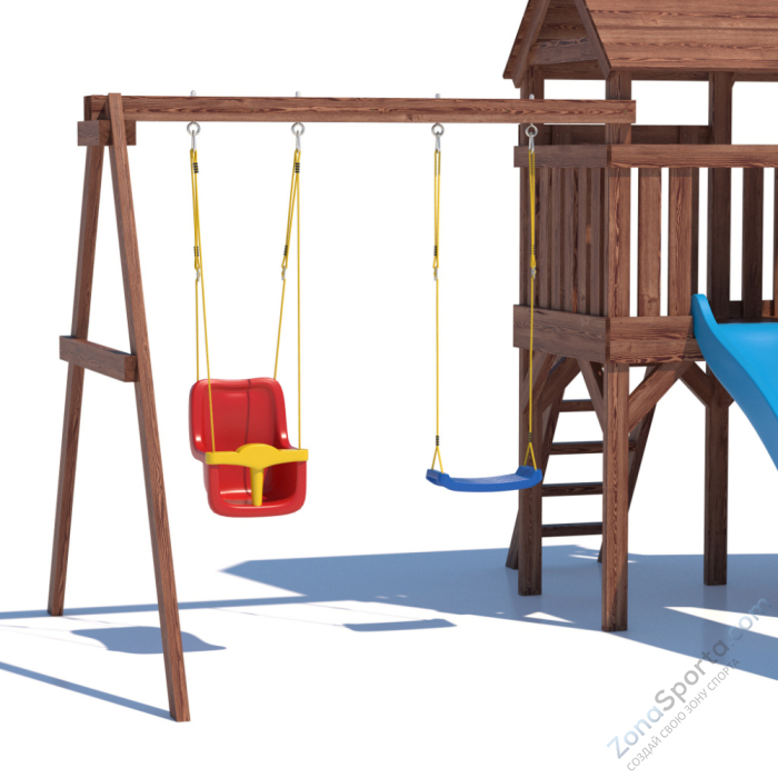 Детская площадка CustWood Scout SC7+ с большой деревянной крышей