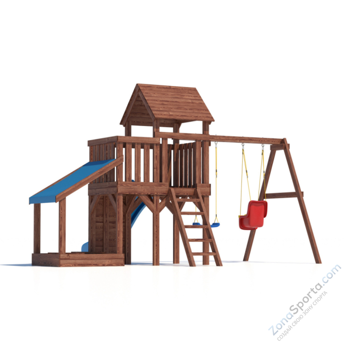 Детская площадка CustWood Scout SC7 с деревянной крышей