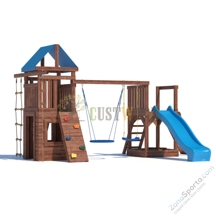 Детская деревянная игровая площадка для улицы дачи CustWood Scout SC9