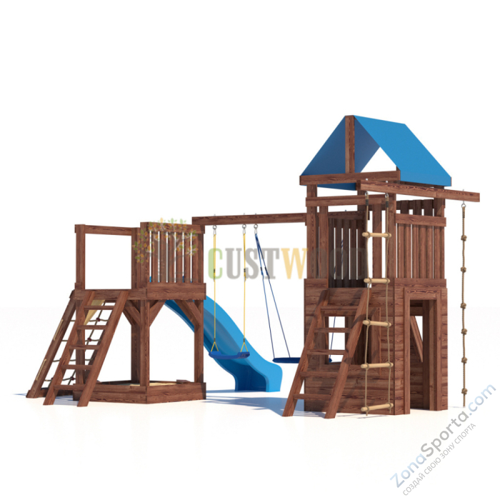 Детская деревянная игровая площадка для улицы дачи CustWood Scout SC9