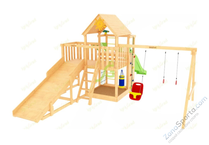 Детская площадка IgraGrad Крафт Pro 1 с зимней горкой