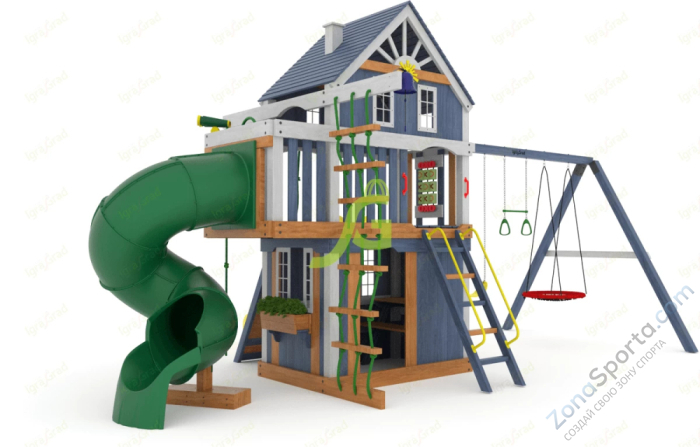 Детская площадка IgraGrad Шато 2 с трубой (Домик) мод.1