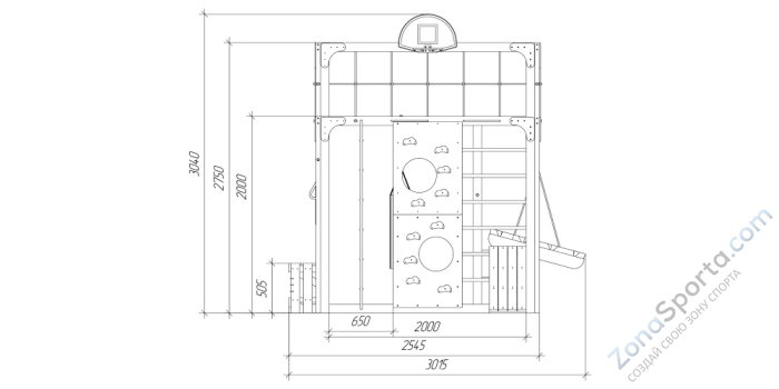 Детская площадка Савушка Куб-1 (Серый) с подушками