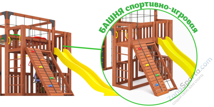 Детская площадка Савушка Куб-3 (Махагон) с подушками