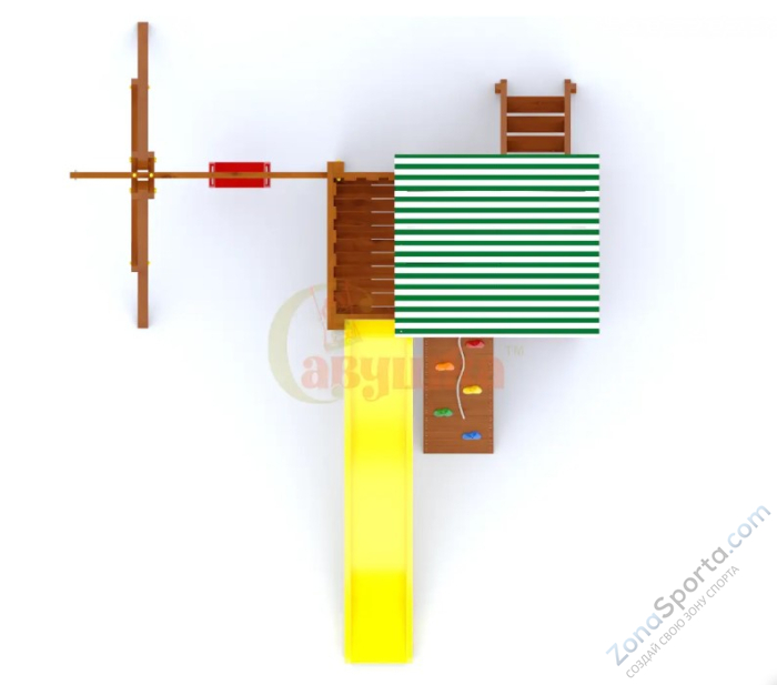 Детская площадка Савушка Мастер 1 (Махагон) Plus (горка 3 метра)