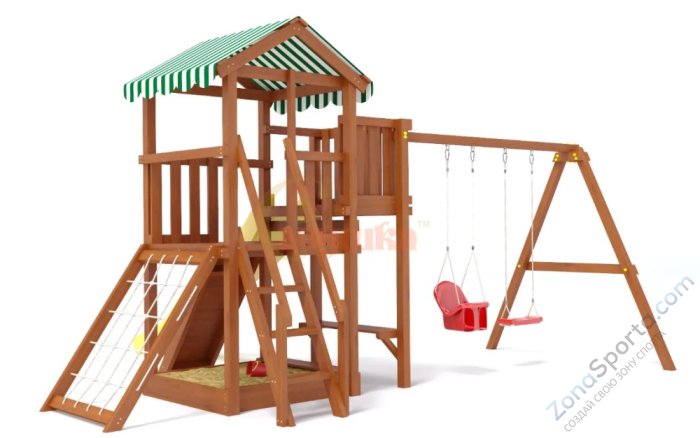 Детская площадка Савушка Мастер 2 (Махагон) Plus (горка 3 метра)