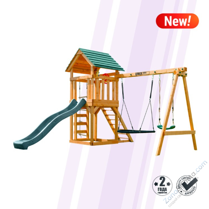 Детский игровой комплекс Unix Kids (6 in 1) Dark Green