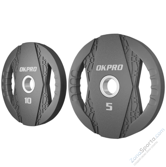 Диск олимпийский обрезиненный 10 кг OKPRO OK2005C-1000