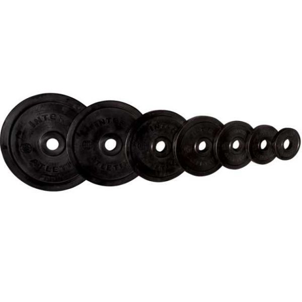 Диск Олимпийский  обрезиненный чёрный 1,25 кг V-Sport LB-1.25