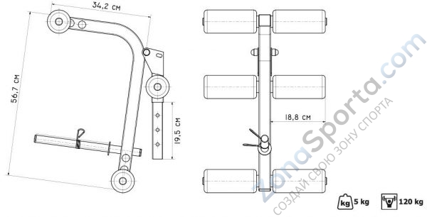 Дополнительная опция сгибание-разгибание ног Marbo Sport MH-A102