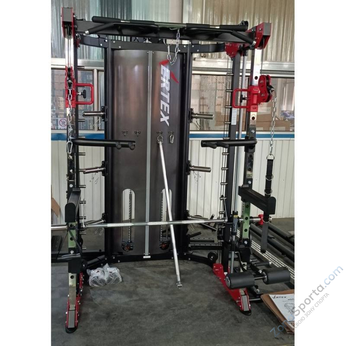 Двойная регулируемая тяга с машиной Смита и станцией для приседаний Vertex FT-109